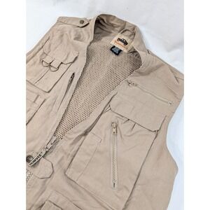 New No Tags Humvee‎ Mens Large Safari Photo Fishing Hunting Khaki Beige Vest